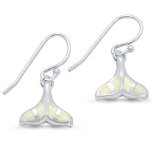 Load image into Gallery viewer, Sterling Silver White Opal Whale Tale Silver EarringsAndLength 85 Inches