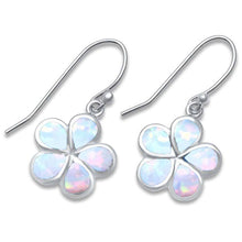 Load image into Gallery viewer, Sterling Silver White Opal Flower Dangle Drop Silver EarringsAndWidth 30mm