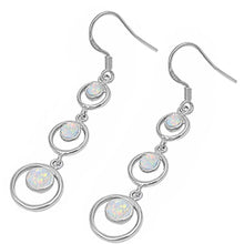 Load image into Gallery viewer, Sterling Silver White Opal Circles Earrings