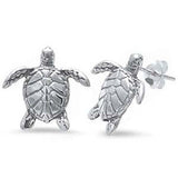 Sterling Silver Plain Turtle EarringsAnd Width 17mmAnd Height 16mm