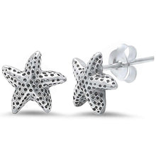 Load image into Gallery viewer, Sterling Silver Plain Leaf Star EarringsAnd Weight 2.1 Grams