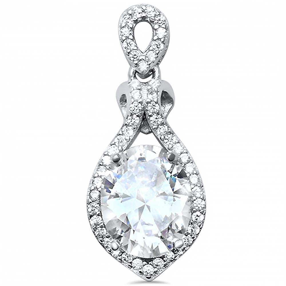 Sterling Silver Elegant Cubic Zirconia Pendant