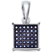 Load image into Gallery viewer, Sterling Silver Square Black Onyx PendantAnd Length 0.6 inchAnd Width 0.3 inch