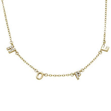 Load image into Gallery viewer, Sterling Silver Yellow Gold Plated Cubic Zirconia Hope Necklace