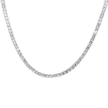 Load image into Gallery viewer, Sterling Silver 4mm Round Cubic Zirconia Necklace