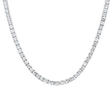 Load image into Gallery viewer, Sterling Silver 5mm Round Cubic Zirconia Necklace