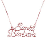 Sterling Silver Rose Gold Plated Santa Barbara Necklace