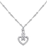 Sterling Silver Infinite Love Heart Pendant Necklace
