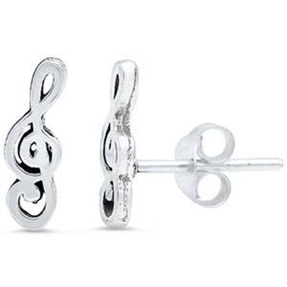 Sterling Silver Music Note EarringAnd Thickness 14.5mm