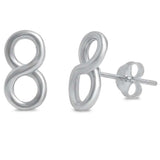 Sterling Silver Plain Infinity EarringsAnd Width 11mm