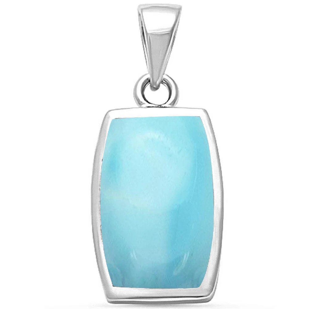 Sterling Silver Natural Larimar Pendant