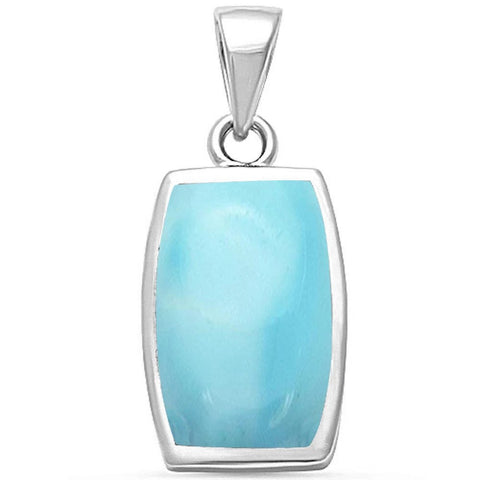 Sterling Silver Natural Larimar Pendant