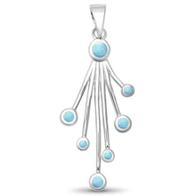 Load image into Gallery viewer, Sterling Silver Natural Larimar Waterfalls Pendant