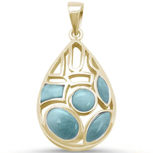 Load image into Gallery viewer, Sterling Silver New Natural Larimar Pendant