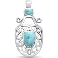 Load image into Gallery viewer, Sterling Silver Natural Larimar Pendant
