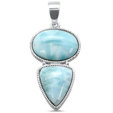 Load image into Gallery viewer, Sterling Silver Natural Larimar Charm Pendant