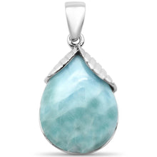 Load image into Gallery viewer, Sterling Silver Natural Larimar Pendant