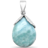 Sterling Silver Natural Larimar Pendant