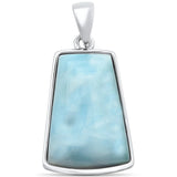 Sterling Silver Natural Larimar Pendant