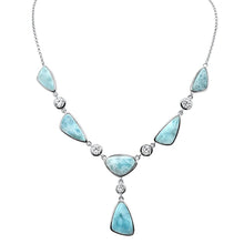 Load image into Gallery viewer, Sterling Silver Natural Larimar Pendant Necklace