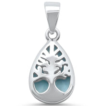 Load image into Gallery viewer, Sterling Silver Natural Larimar Tree Of Life Pendant