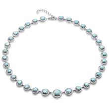 Load image into Gallery viewer, Sterling Silver Natural Larimar Necklace