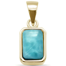 Load image into Gallery viewer, Sterling Silver Yellow Gold Plated Natural Larimar Pendant