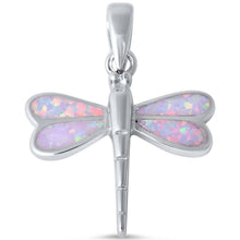 Load image into Gallery viewer, Sterling Silver White Opal Dragonfly Pendant