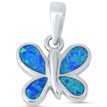 Load image into Gallery viewer, Sterling Silver Blue Opal Dolphin Pendant