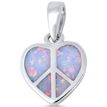 Load image into Gallery viewer, Sterling Silver White Opal Heart Pendant