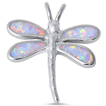 Load image into Gallery viewer, Sterling Silver White Opal Dragonfly Pendant