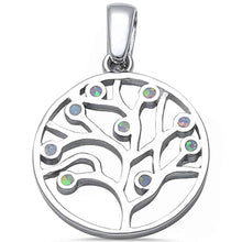 Load image into Gallery viewer, Sterling Silver White Opal Tree of Life Pendant