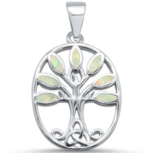 Load image into Gallery viewer, Sterling Silver White Opal Tree Of Life Pendant