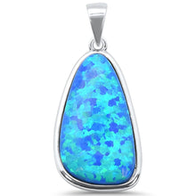 Load image into Gallery viewer, Sterling Silver Blue Opal Charm Pendant