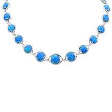 Load image into Gallery viewer, Sterling Silver Blue Opal Necklace