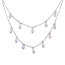 Load image into Gallery viewer, Sterling Silver White Opal Waterfalls Necklace
