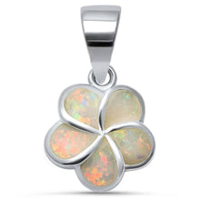 Load image into Gallery viewer, Sterling Silver White Opal Flower Pendant