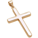 Sterling Silver Yellow Gold Plated Cross Pendant
