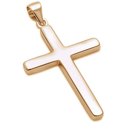 Sterling Silver Yellow Gold Plated Cross Pendant
