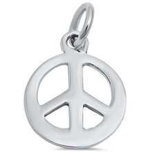 Load image into Gallery viewer, Sterling Silver Peace Sign PendantAnd Length 0.9 inches