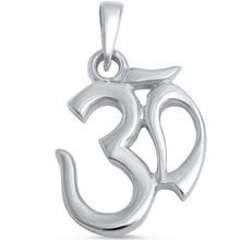 Load image into Gallery viewer, Sterling Silver Om Symbol PendantAnd Length 1 inches