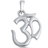 Sterling Silver Om Symbol PendantAnd Length 1 inches