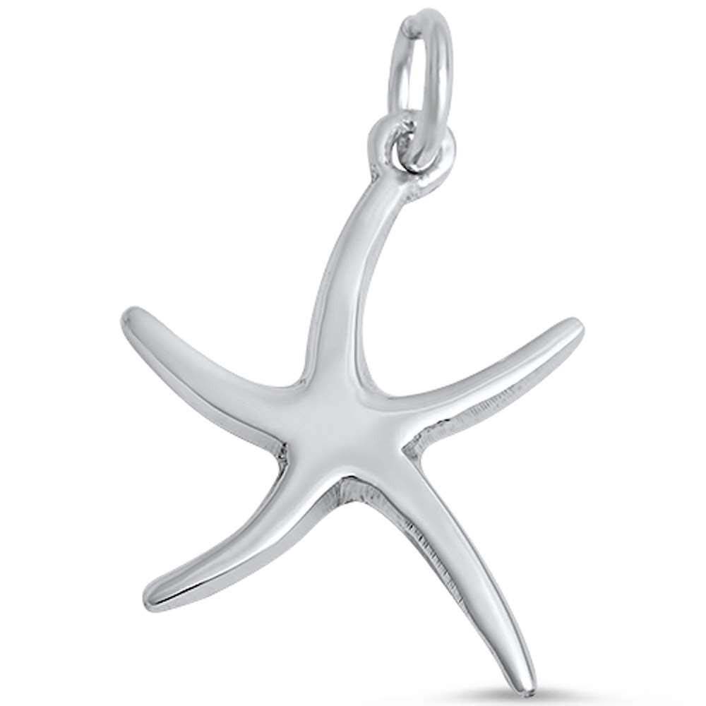 Sterling Silver Starfish PendantAnd Length 0.9 inches