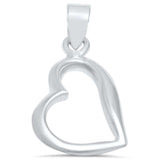 Sterling Silver Heart PendantAnd Length 0.9 inch