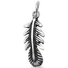 Load image into Gallery viewer, Sterling Silver Plain Feather Leaf .925 Charm PendantAnd Length 0.75inches
