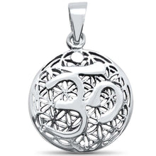 Load image into Gallery viewer, Sterling Silver Plain Om Design Pendant