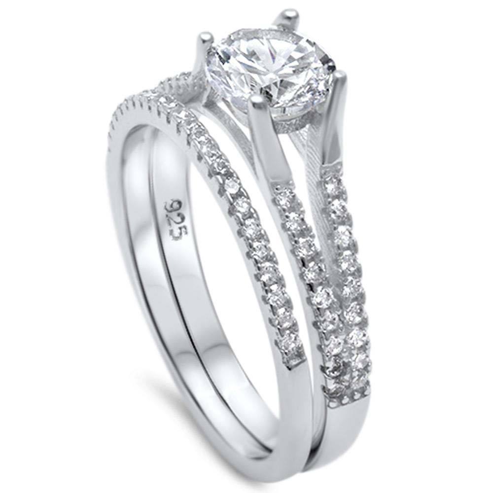 Sterling Silver Gorgeous Round Cz Set Ring