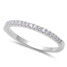 Load image into Gallery viewer, Sterling Silver Micro Pave Cubic Zirconia Band RingAnd Width 1.5mm