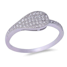 Load image into Gallery viewer, Sterling Silver Micro Pave Cubic Zirconia RingAnd Width 6.5mm