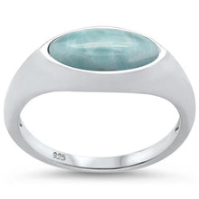 Load image into Gallery viewer, Sterling Silver Natural Larimar Design Ring